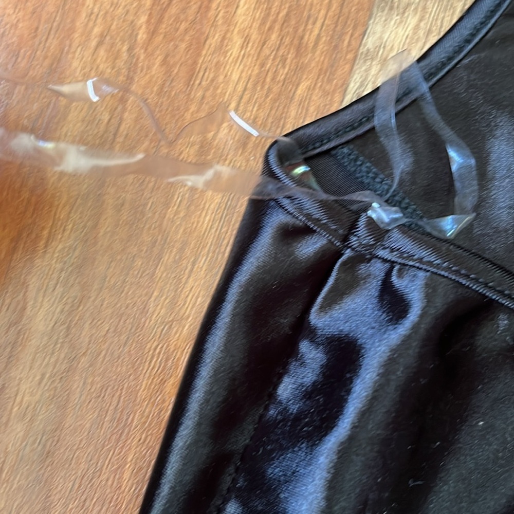 New Wild Fable black satin spaghetti strap top - Picture 7 of 15